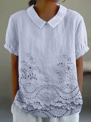 LILY BLOOM EMBROIDERED TOP