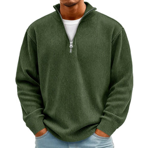 Men's Corduroy Quarter Zip Sweater