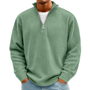 Men's Corduroy Quarter Zip Sweater
