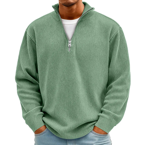 Men's Corduroy Quarter Zip Sweater