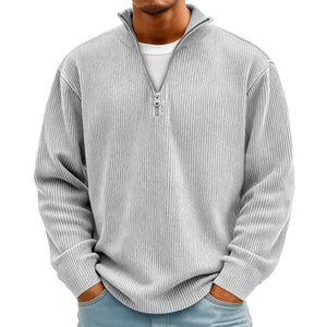 Men's Corduroy Quarter Zip Sweater