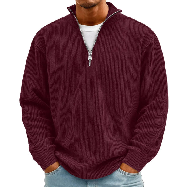 Men's Corduroy Quarter Zip Sweater