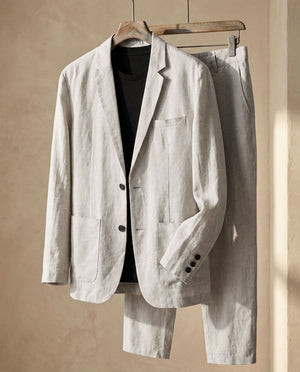 ENZO REFINED LINEN SUIT