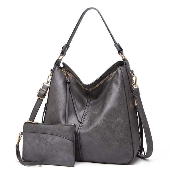 CAMELLIA LEATHER HOBO BAG