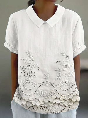 LILY BLOOM EMBROIDERED TOP