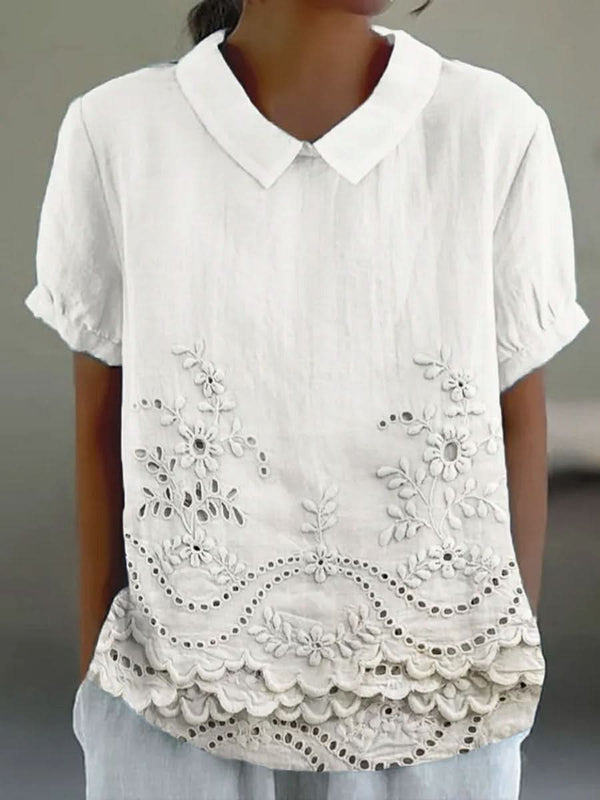 LILY BLOOM EMBROIDERED TOP