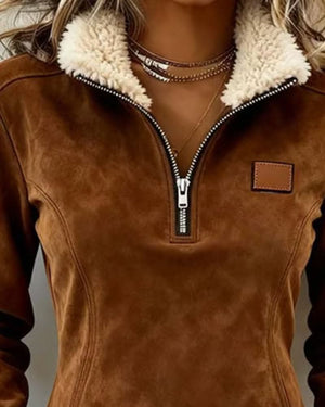 JULIAN SUEDE SWEATER