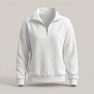 ROSALIE TEXTURED ZIP SWEATER
