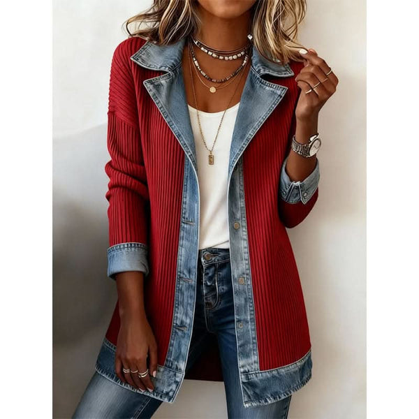 CASUAL DENIM TRIM JACKET