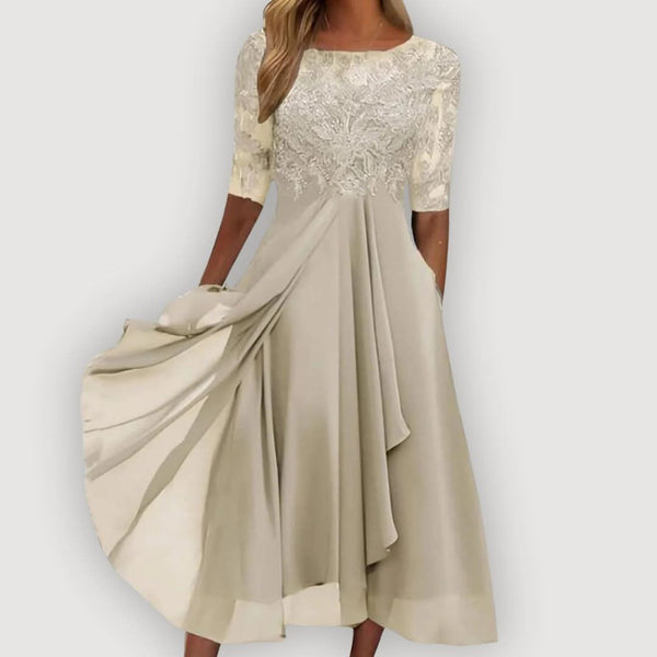 ELARA SOFT FLOW CHIFFON DRESS