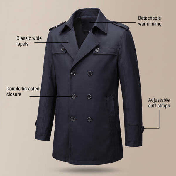 MONTFORD DETACHABLE LINER TRENCH COAT