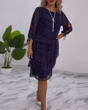 LUNESSA POLKA TIERED DRESS