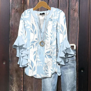 ELENORA WHISPER RUFFLE BLOUSE
