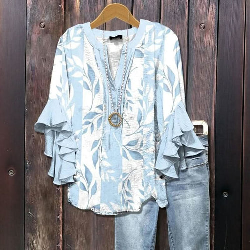 ELENORA WHISPER RUFFLE BLOUSE