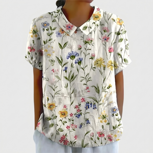 ROSEDENE SAGE FLORAL BLOUSE