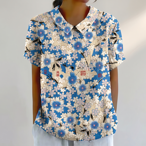 ROSEDENE SAGE FLORAL BLOUSE