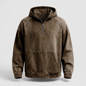 RIVINGTON HALF-ZIP DENIM JACKET
