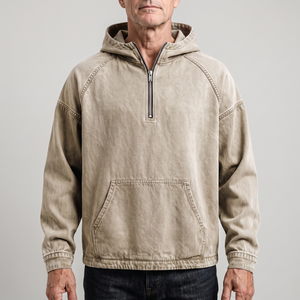 RIVINGTON HALF-ZIP DENIM JACKET
