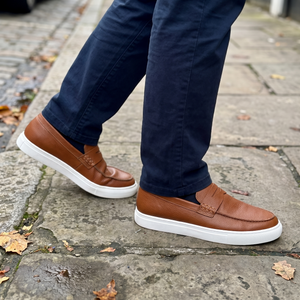 MORTLAKE TEXTURED LEATHER LOAFERS