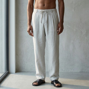 SOMERFORD PURE LINEN DRAWSTRING TROUSERS