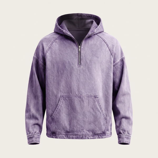 RIVINGTON HALF-ZIP DENIM JACKET