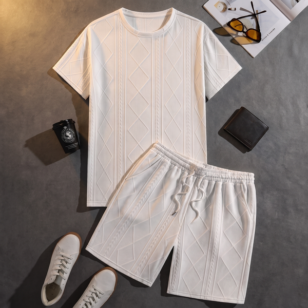 HALDMERE TEXTURED KNIT LOUNGE SET