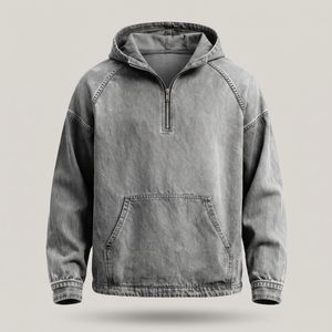 RIVINGTON HALF-ZIP DENIM JACKET