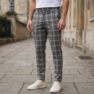 CHESTERFIELD SLIM-FIT CHECKED TROUSERS