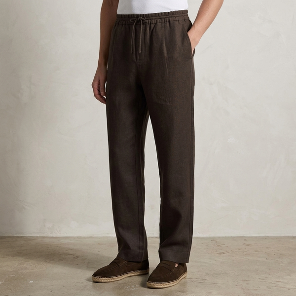 SOMERFORD PURE LINEN DRAWSTRING TROUSERS