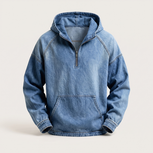 RIVINGTON HALF-ZIP DENIM JACKET