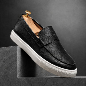 MORTLAKE TEXTURED LEATHER LOAFERS