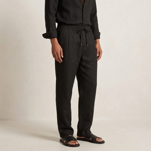 SOMERFORD PURE LINEN DRAWSTRING TROUSERS