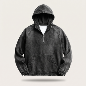 RIVINGTON HALF-ZIP DENIM JACKET