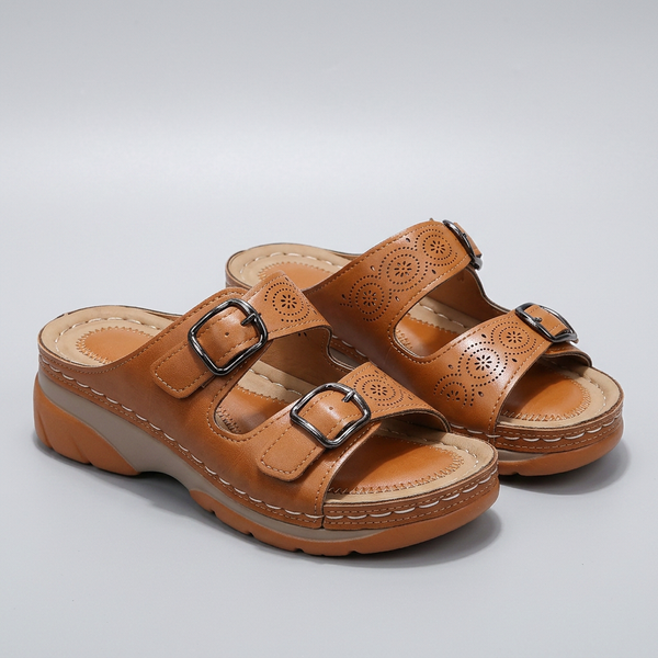ELEANOR DOUBLE-BUCKLE SUPPORT SANDALS