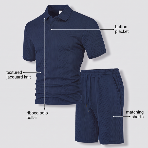 MONTFORD JACQUARD POLO SET