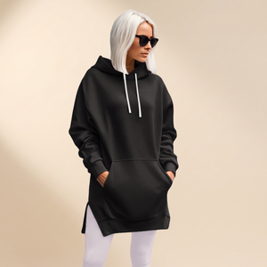AVELMERE SOFT-FLEECE HOODIE DRESS