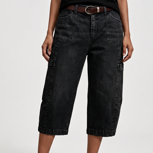 EDENBRIDGE RELAXED STRETCH DENIM SHORTS