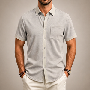 CALDHAM TEXTURED BUTTON-UP SHIRT