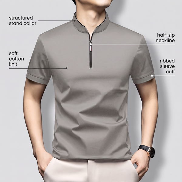 MONTAGUE PREMIUM HALF-ZIP POLO