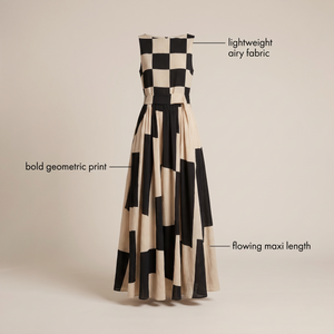 FLORENCE MODERN PATTERN MAXI DRESS