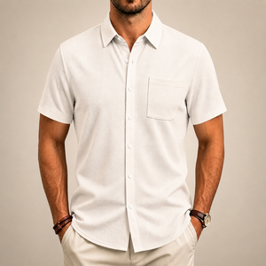 CALDHAM TEXTURED BUTTON-UP SHIRT