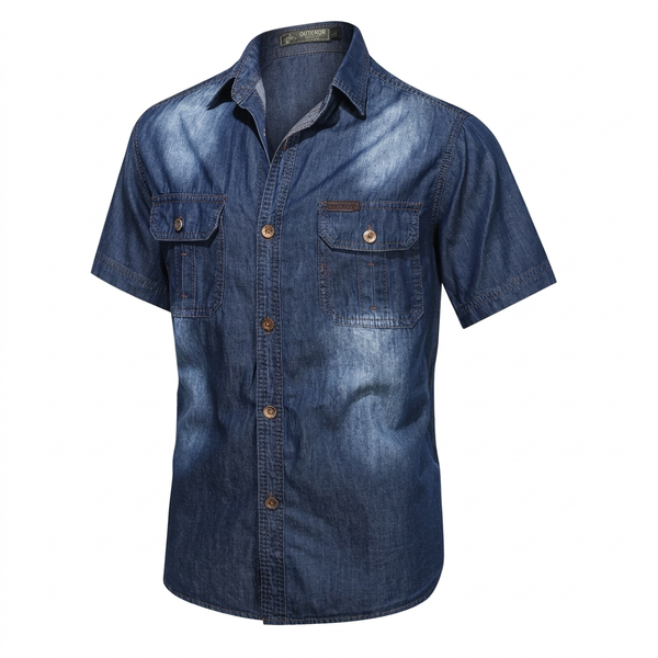 BRANSLEY SHORT-SLEEVE DENIM SHIRT
