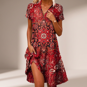 CALDERSHIRE SOFT-FLOW MIDI DRESS
