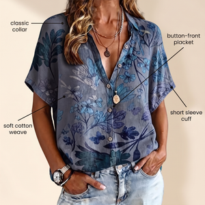 MERRIVALE LEAF-PRINT BLOUSE