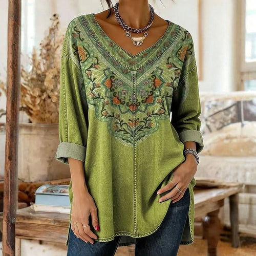 FLORA CLASSIC DENIM BLOUSE