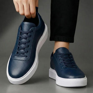 BROMLEY GRAINED LEATHER TRAINERS