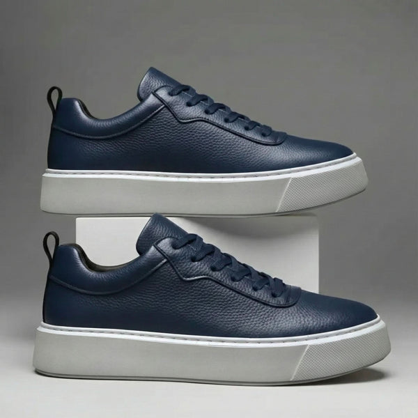 BROMLEY GRAINED LEATHER TRAINERS