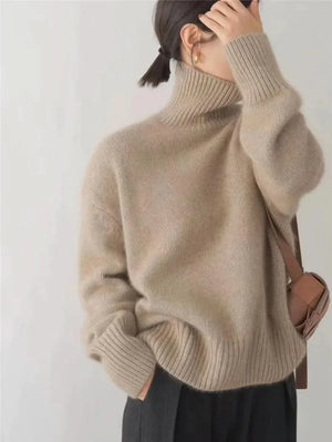 ISABELLA CASHMERE HIGH-NECK SWEATER