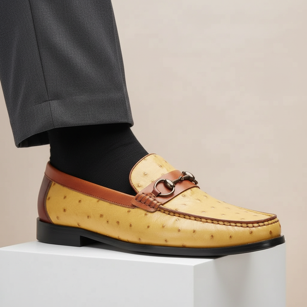ORVANI COWHIDE LEATHER LOAFERS
