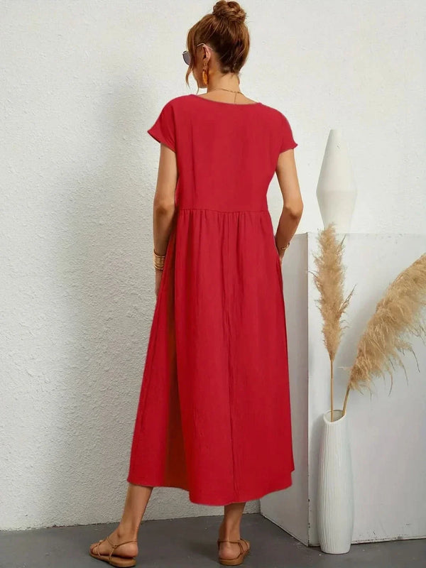 AVA LUXE FLUID MIDI DRESS